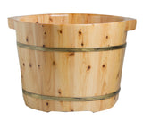 ALFI brand Cedar Wood, Natural Wood, AB6604 Round Wooden Cedar Foot Soaking Tub