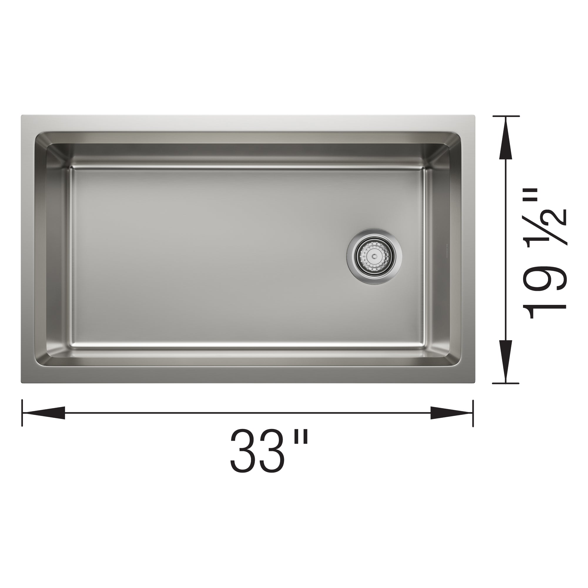 Blanco Inteos 33" Undermount Stainless Steel Workstation Kitchen Sink, Satin Polish, 18 Gauge, No Faucet Hole, 443300