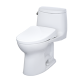 TOTO WASHLET+ UltraMax II One-Piece Elongated 1.28 GPF Toilet and WASHLET+ S7 Contemporary Bidet Seat, Cotton White, Vitreous China|Plastic, MW6044726CEFG#01