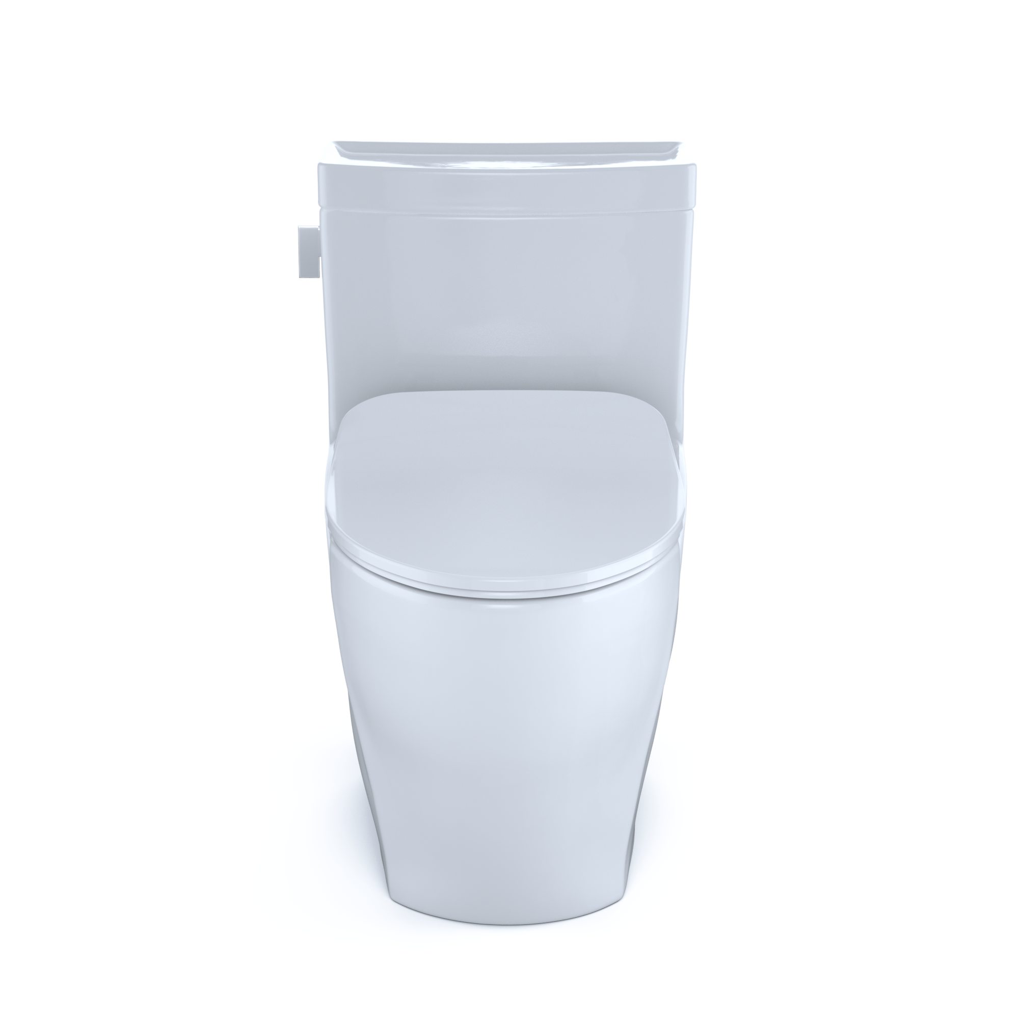 TOTO Legato One-Piece Elongated 1.28 GPF Toilet with CEFIONTECT and SoftClose Seat, WASHLET+ Ready, Cotton White, Vitreous China, MS624234CEFG#01