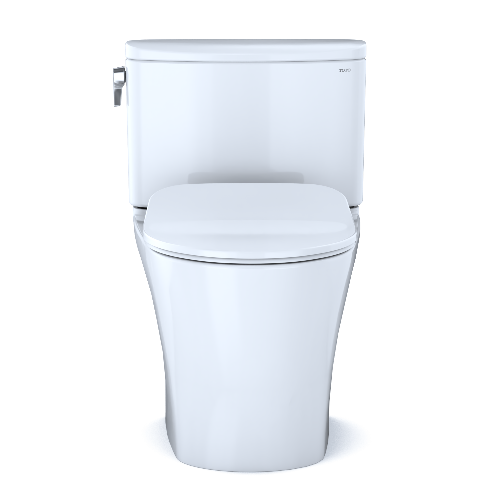 TOTO Nexus 1G Two-Piece Elongated 1.0 GPF Universal Height Toilet with CEFIONTECT and SS234 SoftClose Seat, WASHLET+ Ready, Cotton White, Vitreous China, MS442234CUFG#01