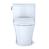 TOTO Nexus 1G Two-Piece Elongated 1.0 GPF Universal Height Toilet with CEFIONTECT and SS234 SoftClose Seat, WASHLET+ Ready, Cotton White, Vitreous China, MS442234CUFG#01