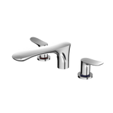 TOTO GO Two-Handle Deck-Mount Roman Tub Filler Trim, Polished Chrome, Brass, TBG01201U#CP