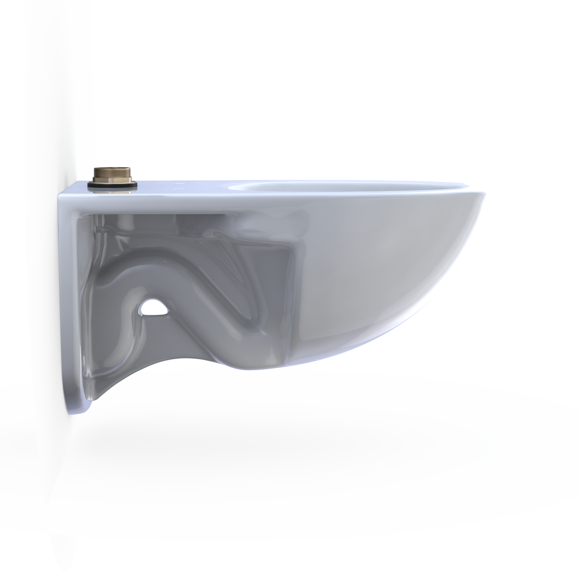 TOTO TORNADO FLUSH Commercial Flushometer Wall-Mounted Toilet, Elongated, Cotton White, Vitreous China, CT728CU#01