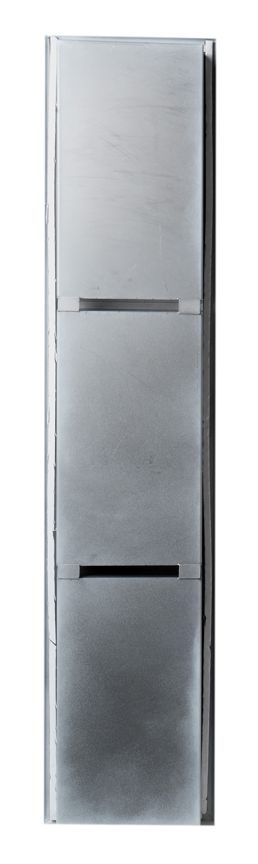 ALFI brand ABNC0836-W 8" x 36" White Matte Stainless Steel Vertical Triple Shelf Bath Shower Niche, 20 Gauge