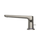 TOTO GS Two-Handle Deck-Mount Roman Tub Filler Trim, Brushed Nickel, Brass, TBG03201U#BN