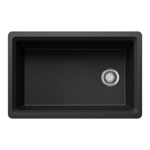 Alternate Image for Blanco Inteos 30" Undermount Silgranit Workstation Kitchen Sink, Coal Black, No Faucet Hole, 443303