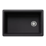 Blanco Inteos 30" Undermount Silgranit Workstation Kitchen Sink, Coal Black, No Faucet Hole, 443303