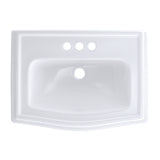 TOTO Clayton Rectangular Self-Rimming Drop-In Bathroom Sink for 4 Inch Center Faucets, Cotton White, Vitreous China, LT781.4#01