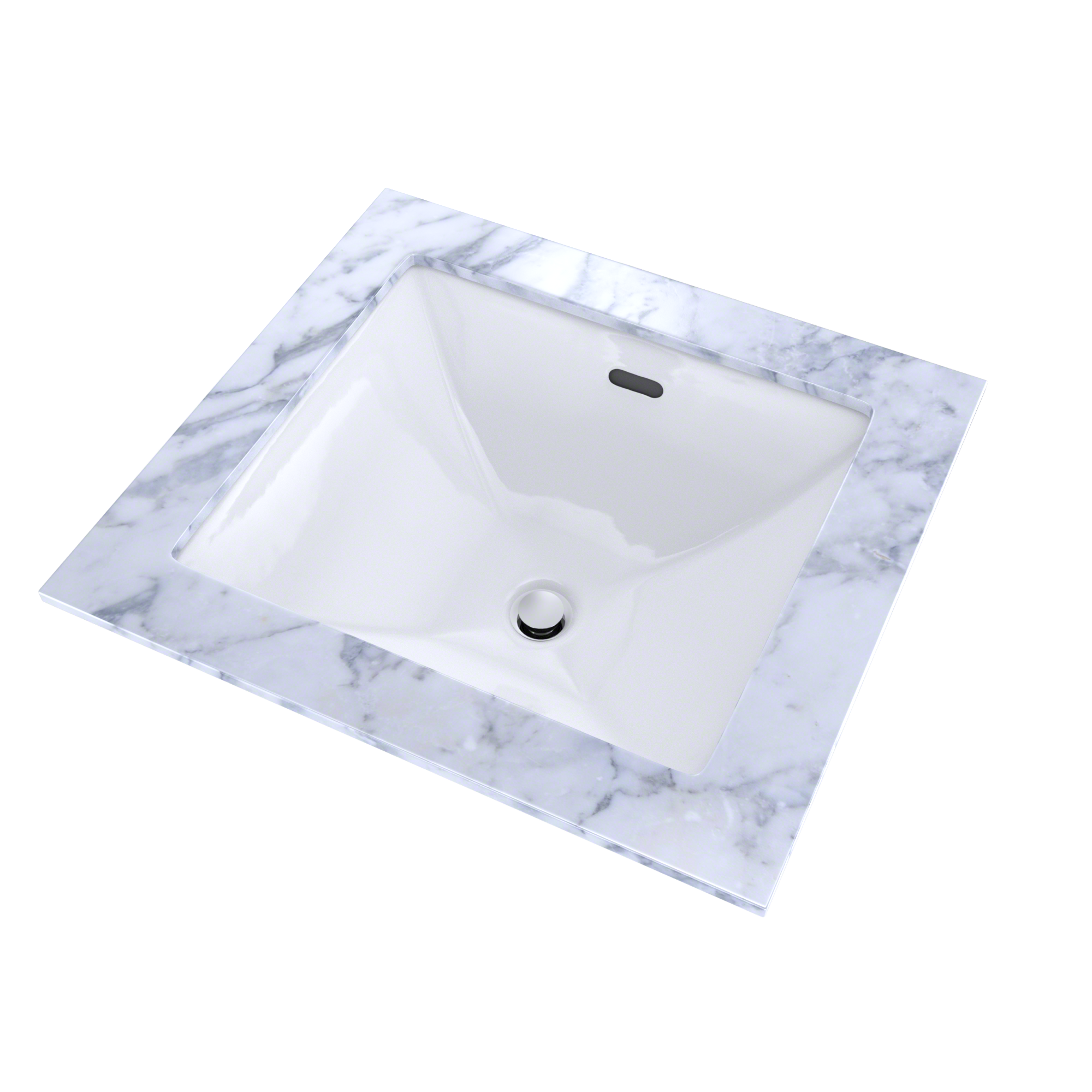 TOTO Legato Rectangular Undermount Bathroom Sink with CEFIONTECT, Cotton White, Vitreous China, LT624G#01