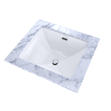 TOTO Legato Rectangular Undermount Bathroom Sink with CEFIONTECT, Cotton White, Vitreous China, LT624G#01