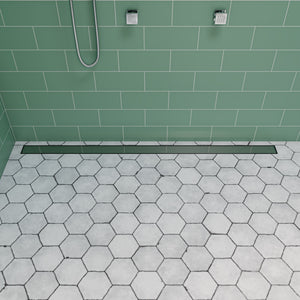 Alternate Image for ALFI brand ABLD59B-PSS 59" Polished Stainless Steel Linear Shower Drain with Solid Cover