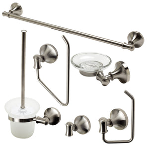 Alternate Image for ALFI brand Brass, AB9521-BN Brushed Nickel 6 Piece Matching Bathroom Accessory Set