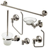 ALFI brand Brass, AB9521-BN Brushed Nickel 6 Piece Matching Bathroom Accessory Set