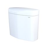 TOTO Aquia IV Cube Dual Flush 1.28 and 0.9 GPF Toilet Tank Only with WASHLET+ Auto Flush Compatibility, Cotton White, Vitreous China, ST436EMNA#01