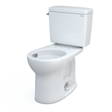 TOTO Drake Two-Piece Round 1.28 GPF Universal Height TORNADO FLUSH Toilet with CEFIONTECT, Cotton White, Vitreous China, CST775CEFG#01