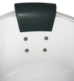 Eago 59" Acrylic Corner Neo-angle Round Bathtub, White, AM200