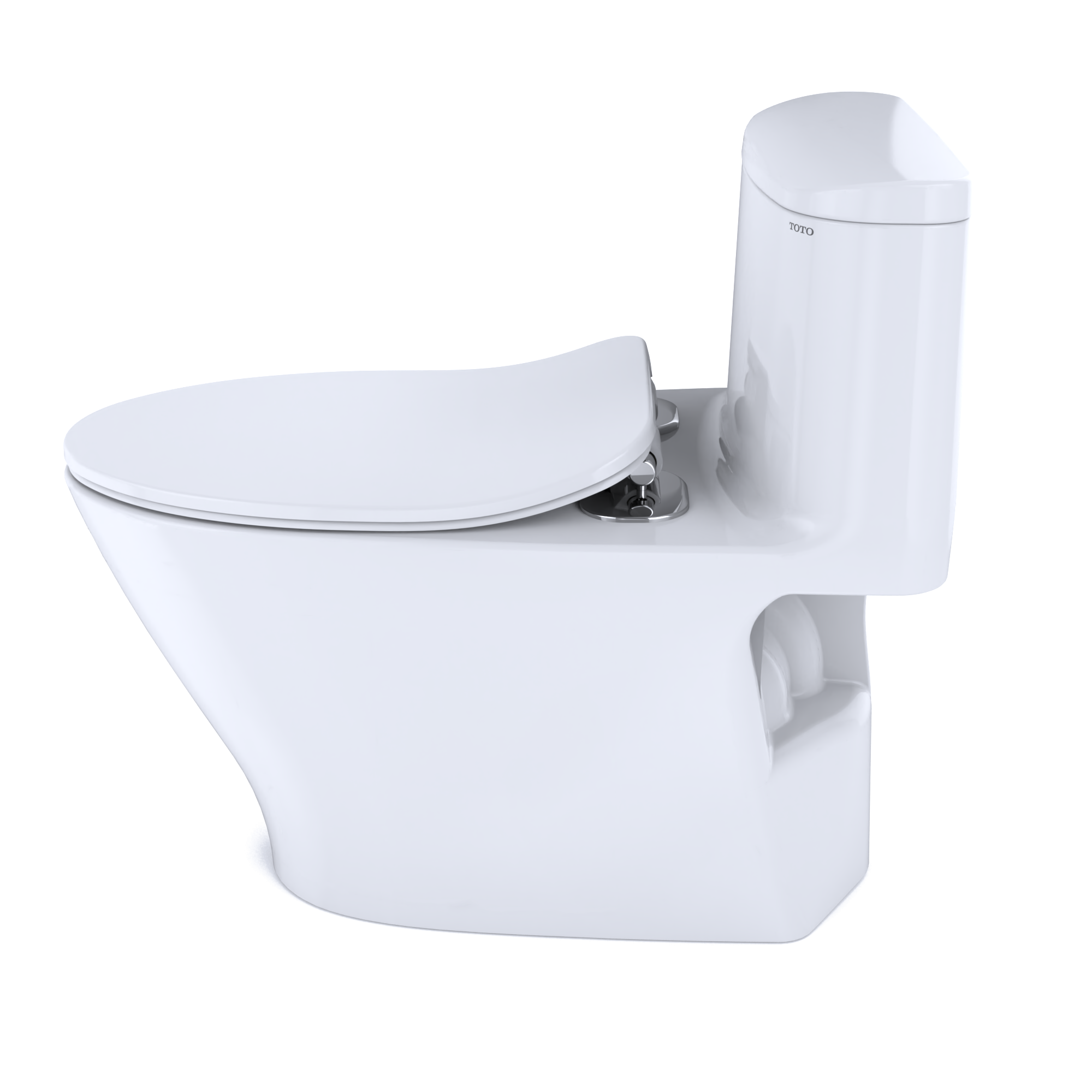 TOTO Nexus 1G One-Piece Elongated 1.0 GPF Universal Height Toilet with CEFIONTECT and SS234 SoftClose Seat, WASHLET+ Ready, Cotton White, Vitreous China, MS642234CUFG#01