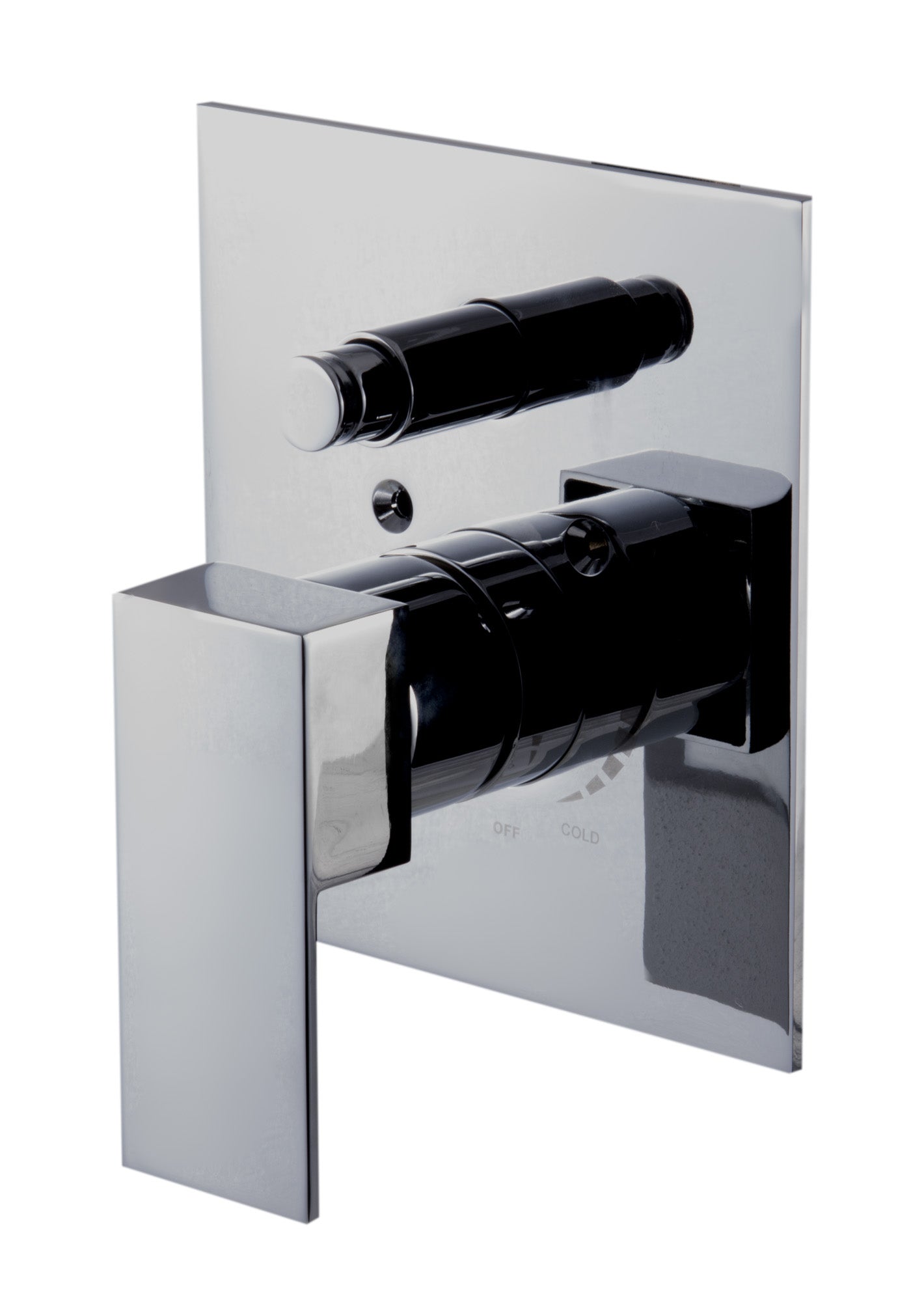 ALFI brand AB6801-PC Polished Chrome Modern Square Pressure Balanced Shower Mixer with Diverter, Brass
