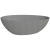 ALFI brand 72" Concrete Free Standing Oval Bathtub, Gray Matte, ABCO72TUB
