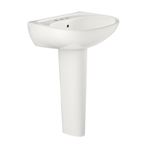 Alternate Image for TOTO Supreme Oval Basin Pedestal Bathroom Sink with CeFiONtect for 4 Inch Center Faucets, Colonial White, Vitreous China, LPT241.4G#11