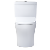 TOTO WASHLET+ Aquia IV Two-Piece Elongated Dual Flush 1.28 and 0.9 GPF Toilet with S7A Contemporary Bidet Seat, Cotton White, Vitreous China|Plastic, MW4464736CEMFGN#01