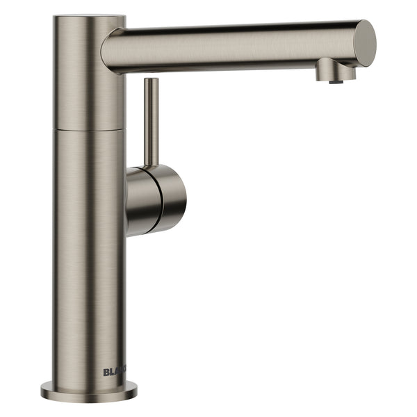 Blanco Alta II Low Arc Beverage Faucet, RO Compatible, Satin Platinum, 1.5 GPM, Brass, 443257