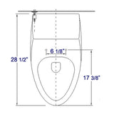 EAGO Plastic, White, R-108SEAT Replacement Soft Closing Toilet Seat for TB108