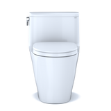 TOTO Nexus One-Piece Elongated 1.28 GPF Universal Height Toilet with CEFIONTECT and SS124 SoftClose Seat, WASHLET+ Ready, Cotton White, Vitreous China, MS642124CEFG#01