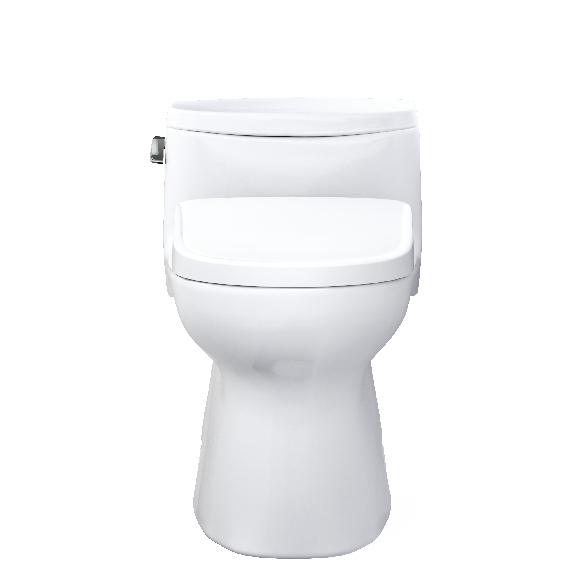 TOTO WASHLET+ Carolina II One-Piece Elongated 1.28 GPF Toilet and WASHLET+ S7 Contemporary Bidet Seat, Cotton White, Vitreous China|Plastic, MW6444726CEFG#01