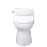 TOTO WASHLET+ Carolina II One-Piece Elongated 1.28 GPF Toilet and WASHLET+ S7 Contemporary Bidet Seat, Cotton White, Vitreous China|Plastic, MW6444736CEFG#01