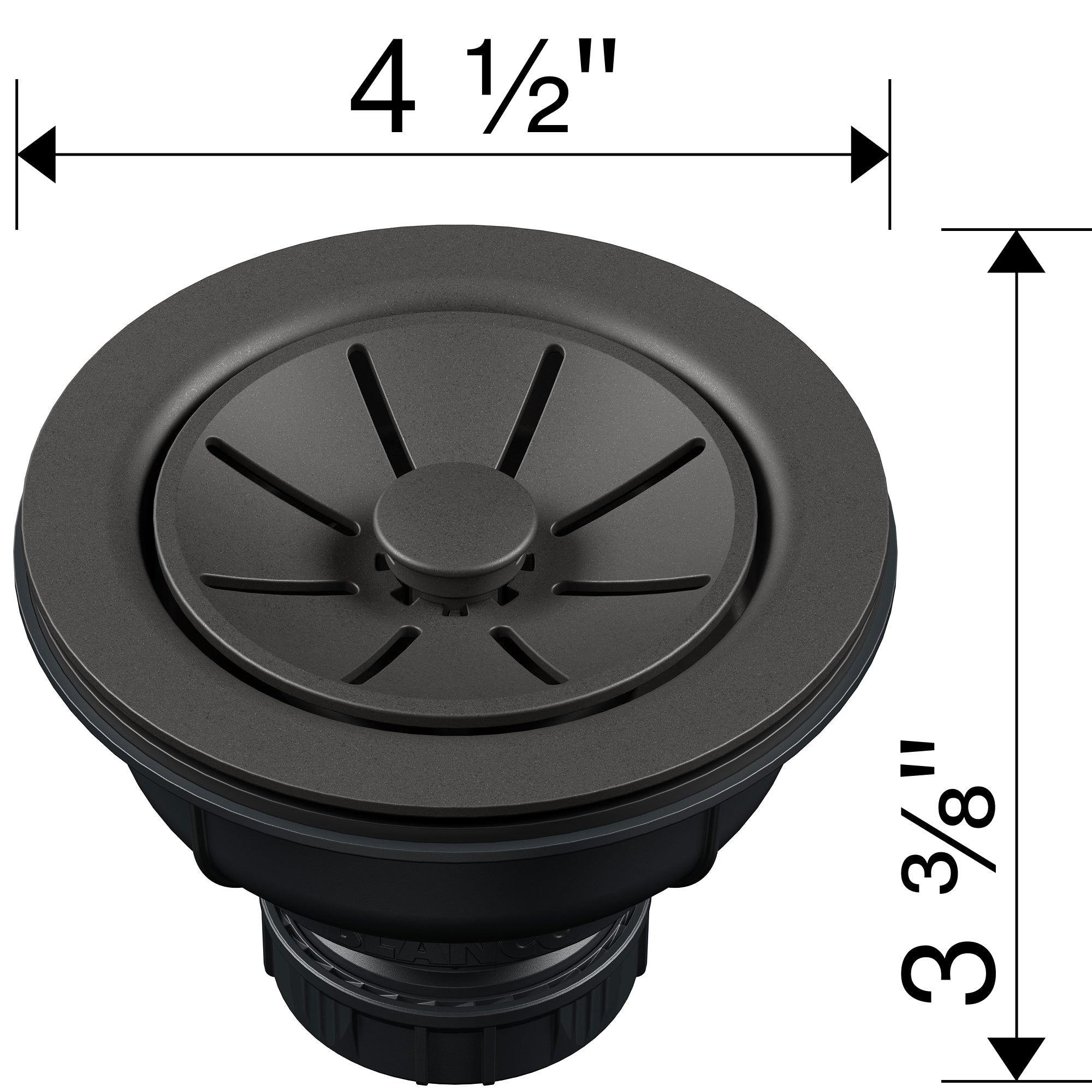Blanco Essential Silgranit Color-Matched 3.5" Basket Strainer Drain with Turn-to-Close Design Product Image