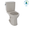 TOTO Drake II 1G Two-Piece Round 1.0 GPF Universal Height Toilet with CEFIONTECT, Bone, Vitreous China, CST453CUFG#03