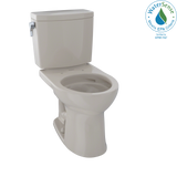 TOTO Drake II 1G Two-Piece Round 1.0 GPF Universal Height Toilet with CEFIONTECT, Bone, Vitreous China, CST453CUFG#03