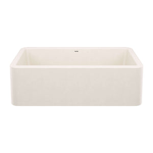 Alternate Image for Blanco Ikon 33" Silgranit Farmhouse Sink, Soft White, No Faucet Hole, 443077