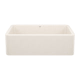 Blanco Ikon 33" Silgranit Farmhouse Sink, Soft White, No Faucet Hole, 443077