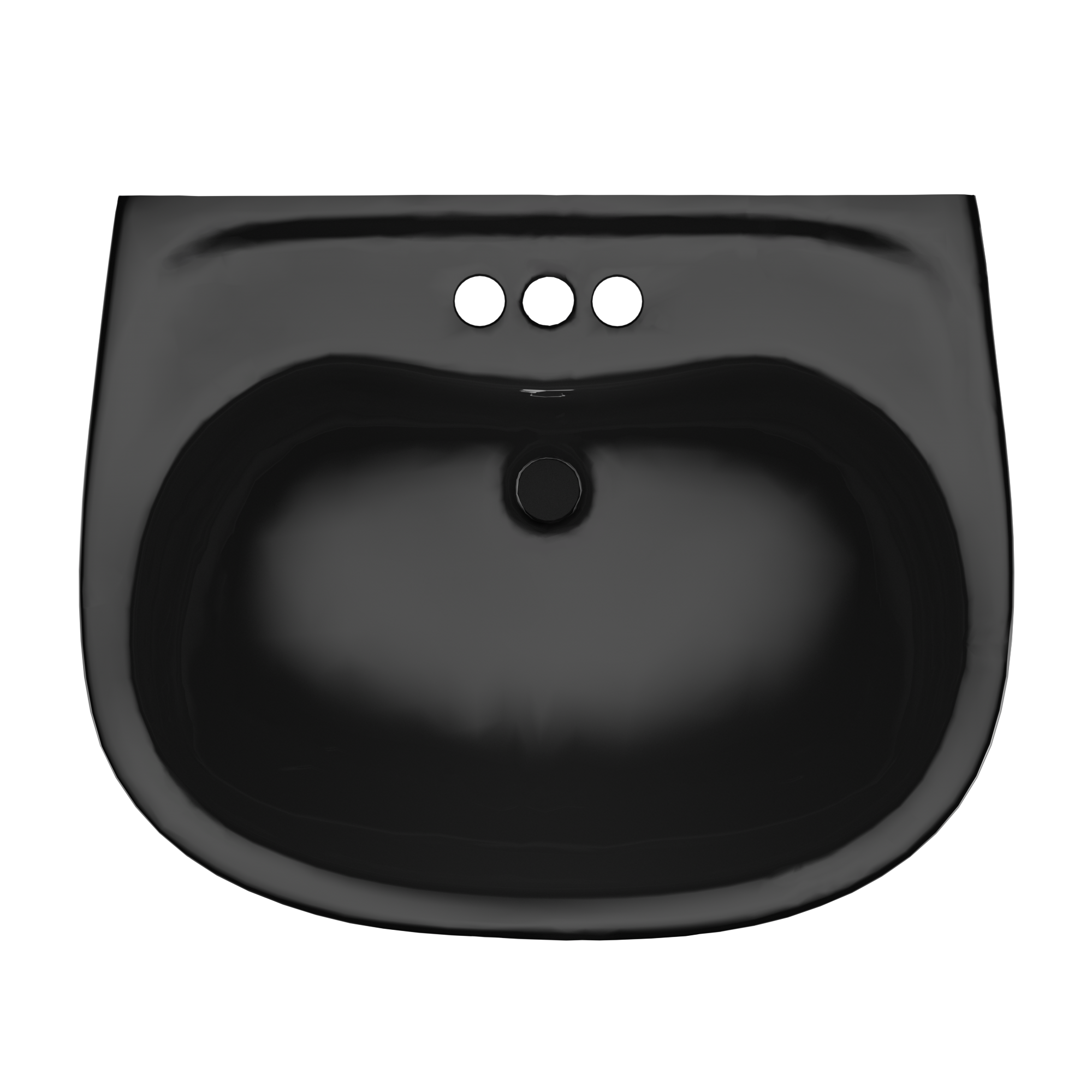 TOTO Prominence Oval Wall-Mount Bathroom Sink and Shroud for 4 Inch Center Faucets, Ebony, Vitreous China, LHT242.4#51