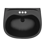 TOTO Prominence Oval Wall-Mount Bathroom Sink and Shroud for 4 Inch Center Faucets, Ebony, Vitreous China, LHT242.4#51