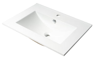 Alternate Image for ALFI brand 23.63" x 18.13" Rectangle Drop In Porcelain Bathroom Sink, White, 1 Faucet Hole, ABC803