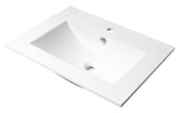 ALFI brand 23.63" x 18.13" Rectangle Drop In Porcelain Bathroom Sink, White, 1 Faucet Hole, ABC803