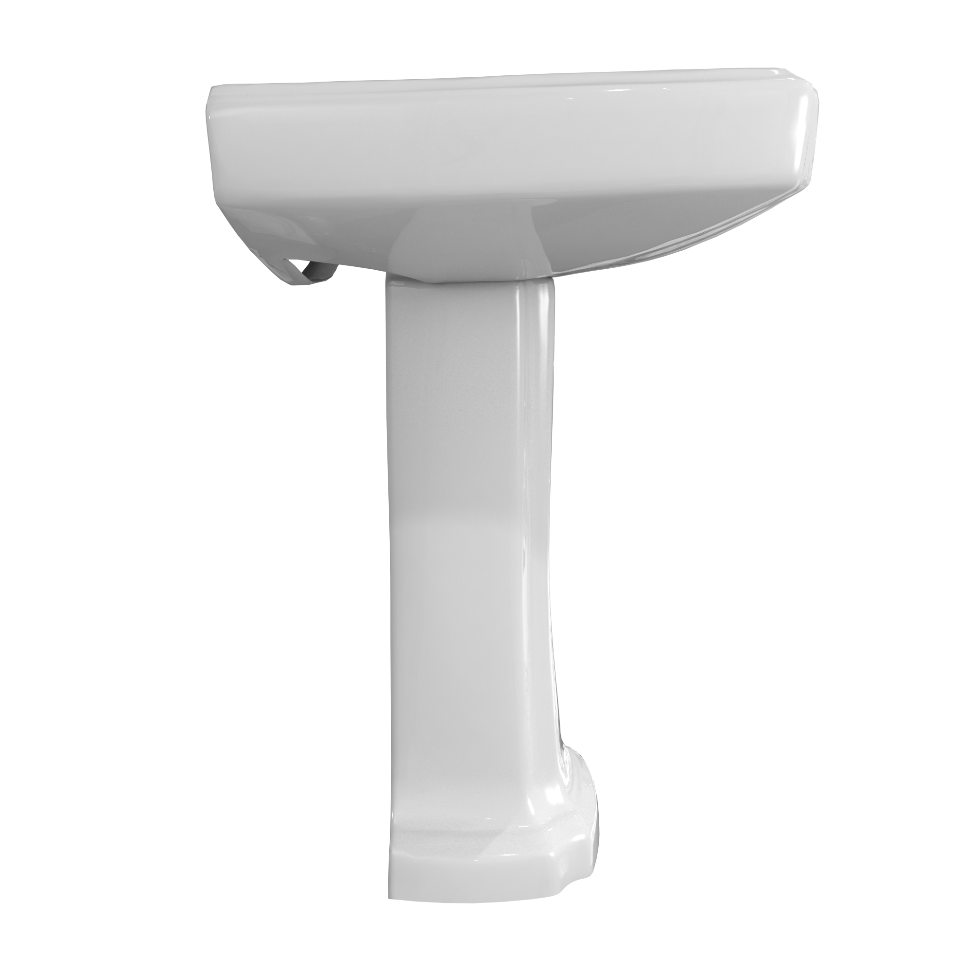 TOTO Guinevere 24-3/8" x 19-7/8" Rectangular Pedestal Bathroom Sink for 8 Inch Center Faucets, Cotton White, Vitreous China, LPT972.8#01