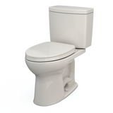 TOTO Drake II 1G Two-Piece Elongated 1.0 GPF Universal Height Toilet with CEFIONTECT and SS124 SoftClose Seat, WASHLET+ Ready, Colonia White, Vitreous China|Plastic, Colonial White, MS454124CUFG#11