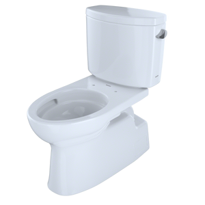 Alternate Image for TOTO Vespin II Two-Piece Elongated 1.28 GPF Universal Height Skirted Toilet with CEFIONTECT and Right-Hand Trip Lever, Cotton White, Vitreous China, CST474CEFRG#01