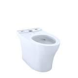 TOTO Aquia IV Elongated Universal Height Skirted Toilet Bowl with CEFIONTECT, Cotton White, Vitreous China, CT446CEFGN#01