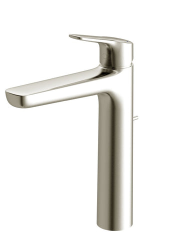 TOTO GS Series 1.2 GPM Single Handle Bathroom Faucet for Vessel Sink with COMFORT GLIDE Technology and Drain Assembly, Brushed Nickel, Brass, TLG03305U#BN