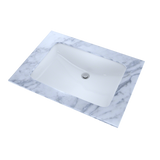 TOTO 21-1/4" x 14-3/8" Large Rectangular Undermount Bathroom Sink with CEFIONTECT, Cotton White, Vitreous China, LT540G#01