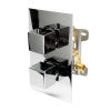 ALFI brand AB2601-PC Polished Chrome Square Knob 1 Way Thermostatic Shower Mixer, Brass