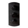 ALFI brand AB4001-BM Black Matte 3-Way Thermostatic Valve Shower Mixer Round Knobs, Brass