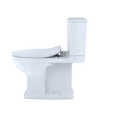 TOTO Connelly Two-Piece Elongated Dual Flush 1.28 and 0.9 GPF Toilet with CEFIONTECT, WASHLET+ Ready, Cotton White, Vitreous China, MS494234CEMFG#01