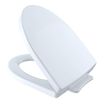 TOTO Soire SoftClose Non Slamming, Slow Close Elongated Toilet Seat and Lid, Cotton White, Plastic, SS214#01